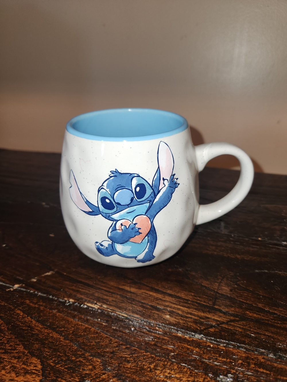 Stitch Ceramic Accent Mug in Blue and White